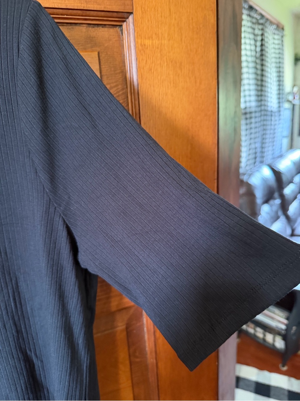 Splendid Women’s Black Ribbed Short-Sleeve Tee - Picture 4 of 4